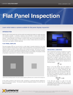 Flat Panel Inspection Solution Sheet