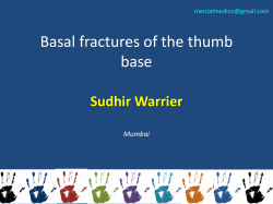 Basal fractures of the thumb base