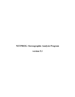 NETPROG: Stereographic Analysis Application