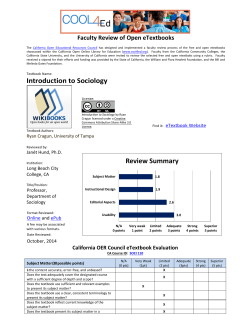 Faculty Review of Textbooks