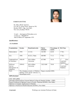 Curriculum Vitae Dr. (Mrs.) Shruti Agrawal, CE/1/B