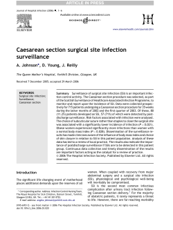 Caesarean section surgical site infection surveillance (PDF