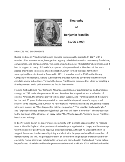 Biography of Benjamin Franklin (1706-1790)