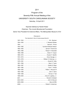 2011 Program of the Seventy-Fifth Annual Meeting of the