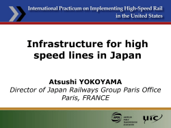 Infrastructure for High Speed Lines in Japan