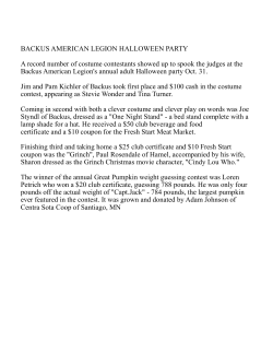 BACKUS AMERICAN LEGION HALLOWEEN PARTY A record