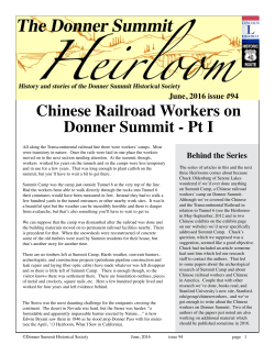 June - Donner Summit Historical Society