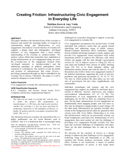 Creating Friction: Infrastructuring Civic Engagement