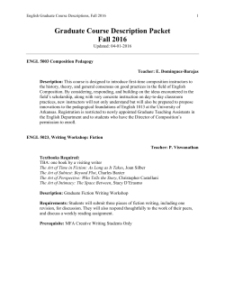 Fall - J. William Fulbright College of Arts and Sciences