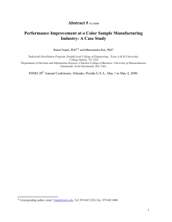 Improving Tally Gallons Estimation at Paint Sample Manufacturing