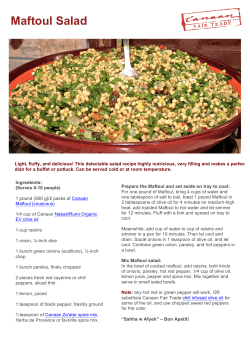Maftoul Salad - Canaan Fair Trade