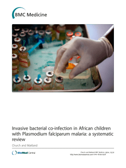 Invasive bacterial co-infection in African children with Plasmodium