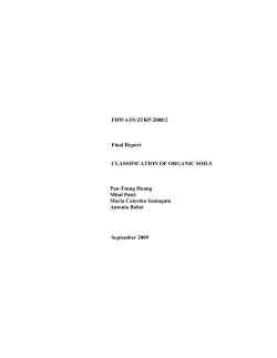 Classification of Organic Soils - Purdue e-Pubs