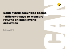 Bank hybrid securities basics - different ways to