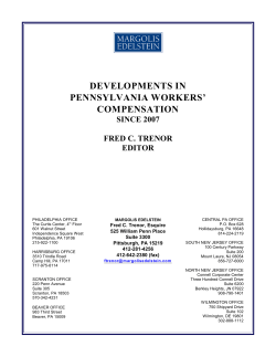 developments in pennsylvania workers` compensation