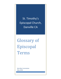 Glossary of Episcopal Terms