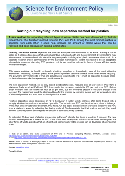 Sorting out recycling: new separation method for plastics