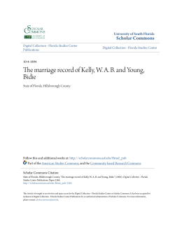 The marriage record of Kelly, WAB and Young, Bidie