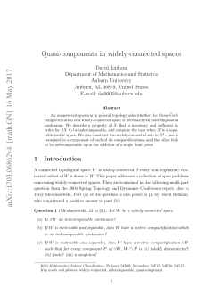 Quasicomponents in widely