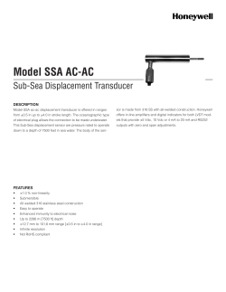 Model SSA AC-AC - Honeywell Sensing
