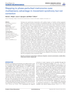 Stepping to phase-perturbed metronome cues: multisensory