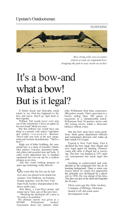 It`s a bow-and what a bow! - New York Crossbow Coalition