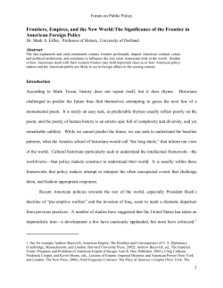 American foreign policy has been focus of study