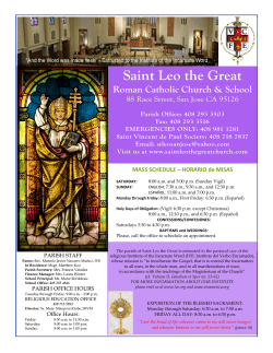 MASS SCHEDULE &ndash; HORARIO de MISAS