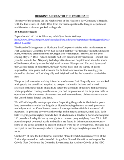 Hudson`s Bay history in trail area 1855