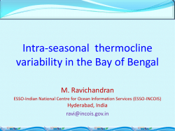 Intra-seasonal thermocline variability in the Bay of Bengal