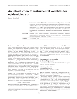 An introduction to instrumental variables for epidemiologists