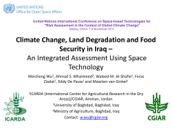 Climate Change, Land Degradation and Food Security in Iraq &ndash; An
