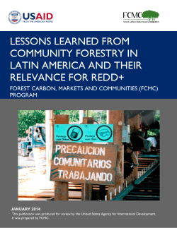 2014. Lessons Learned From Community Forestry In Latin America