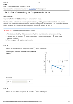 Tactics Box 3.3 Determining the Components of a Vector