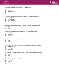 Review 2 - Spring Branch ISD