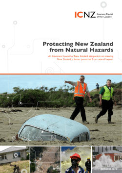 Protecting New Zealand from Natural Hazards