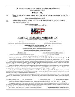 FORM 10-K - Natural Resource Partners LP