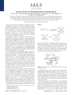 Journey from Mo−Mo Quadruple Bonds to Quintuple Bonds