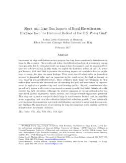 Short- and Long-Run Impacts of Rural Electrification