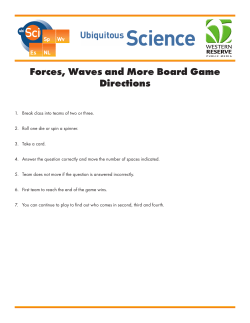 Forces, Waves and More Board Game Directions