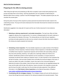 Preparing for the offer-to-closing process