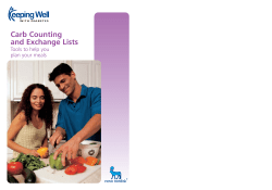 Carb Counting and Exchange Lists