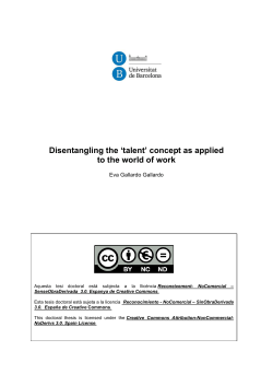 Disentangling the `talent` concept as applied to the world of work