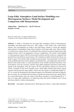 Large-Eddy Atmosphere&ndash;Land-Surface Modelling over