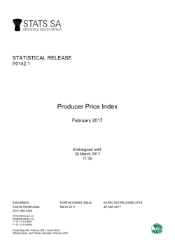 February 2017 - Statistics South Africa