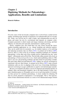 Digitizing Methods for Paleontology