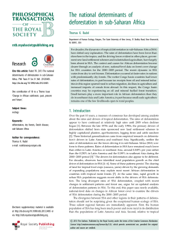 The national determinants of deforestation in sub