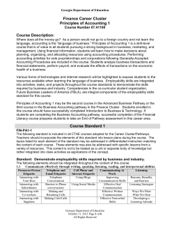 Principles of Accounting I