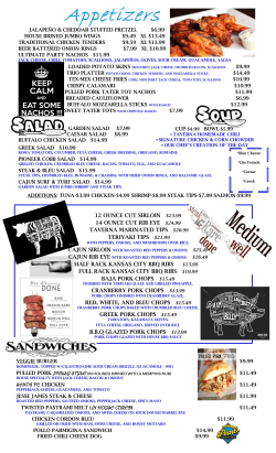 12 OUNCE CUT SIRLOIN $23.99 14 OUNCE CUT RIB EYE $24.99