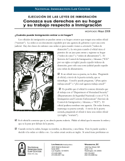 Conozca sus derechos en su hogar y su trabajo respecto a